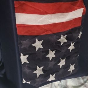 Flag print scarf